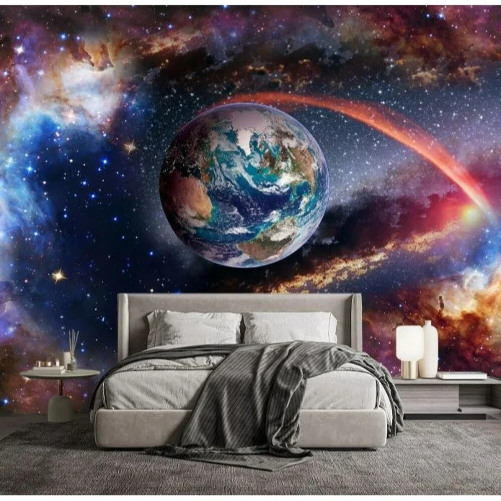 Galaxy Earth Space Wall Mural Wallpaper 140
